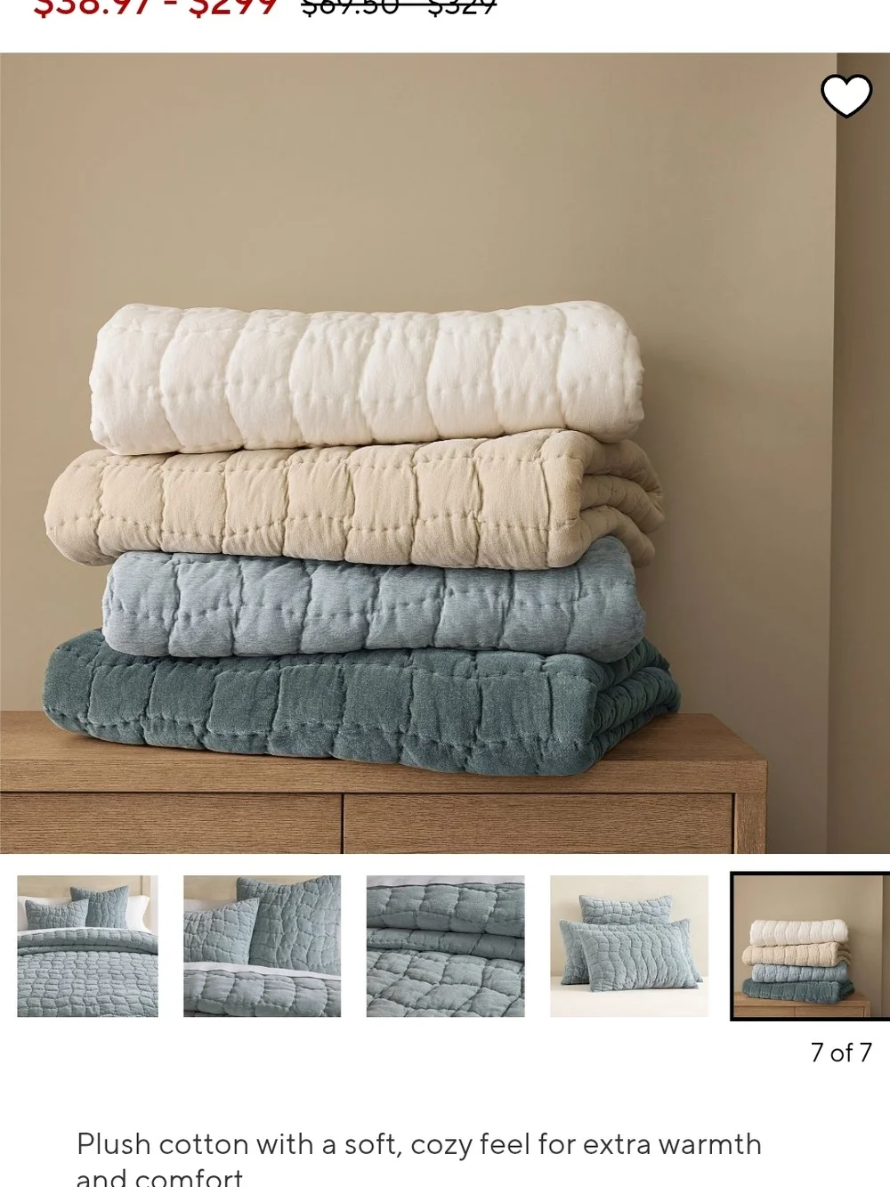 Pottery Barn Chambray Blue Quilted Cotton Coverlet
